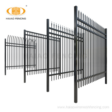 ISO9001 wholesale picket top garden steel fence panel